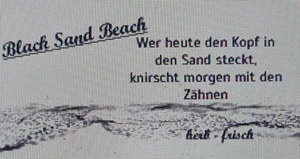 Duftprobe " Black Sand Beach  "
